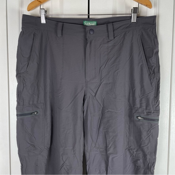 L.L. Bean Cresta Hiking Pants Men’s 36x30 Gray Nylon Utility Cargo Fish Outdoor - Picture 2 of 16
